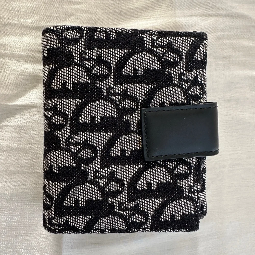 Dior Black and White Monogram Wallet